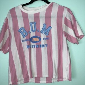 Pink & White Striped T-Shirt